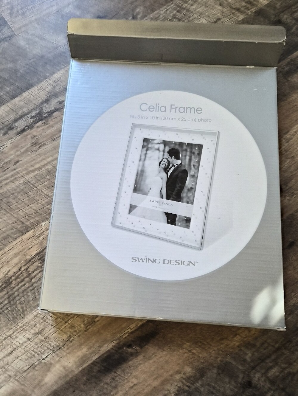 NWT Celia Frame Wedding Bling Picture Frame by Swing Design - Silver